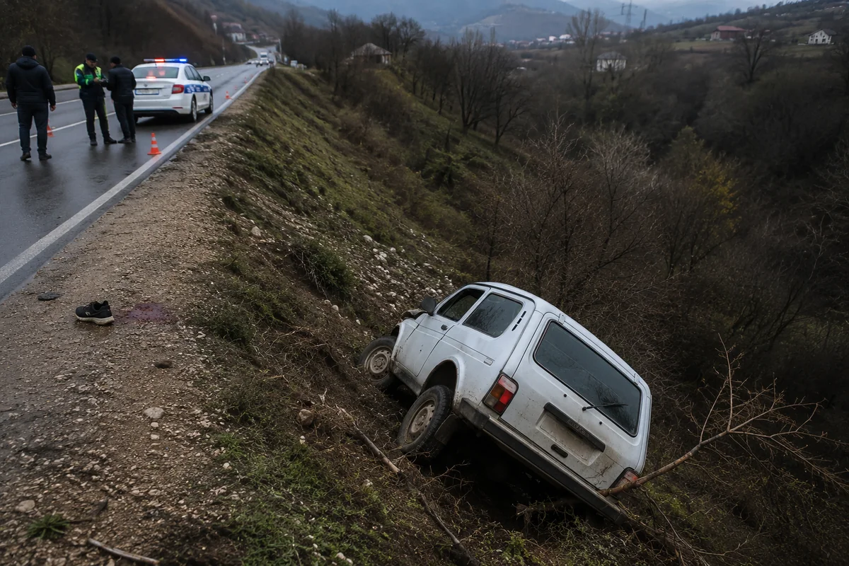 Göygöldə Niva dərəyə aşdı: üç nəfər xəsarət aldı