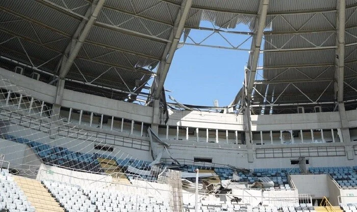 Rusiya hücumu "Çernomorets" stadionuna ziyan vurdu